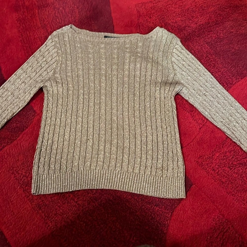 Women's gold sweater in a size petite medium
